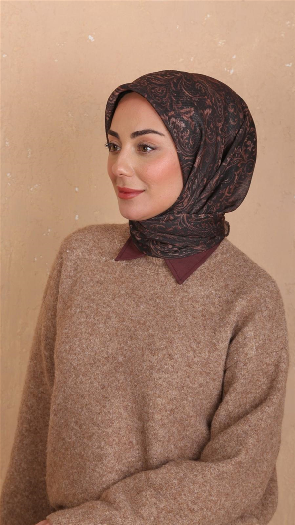 Locella Pamuklu Soft Eşarp 4536-11 Acı Kahve 