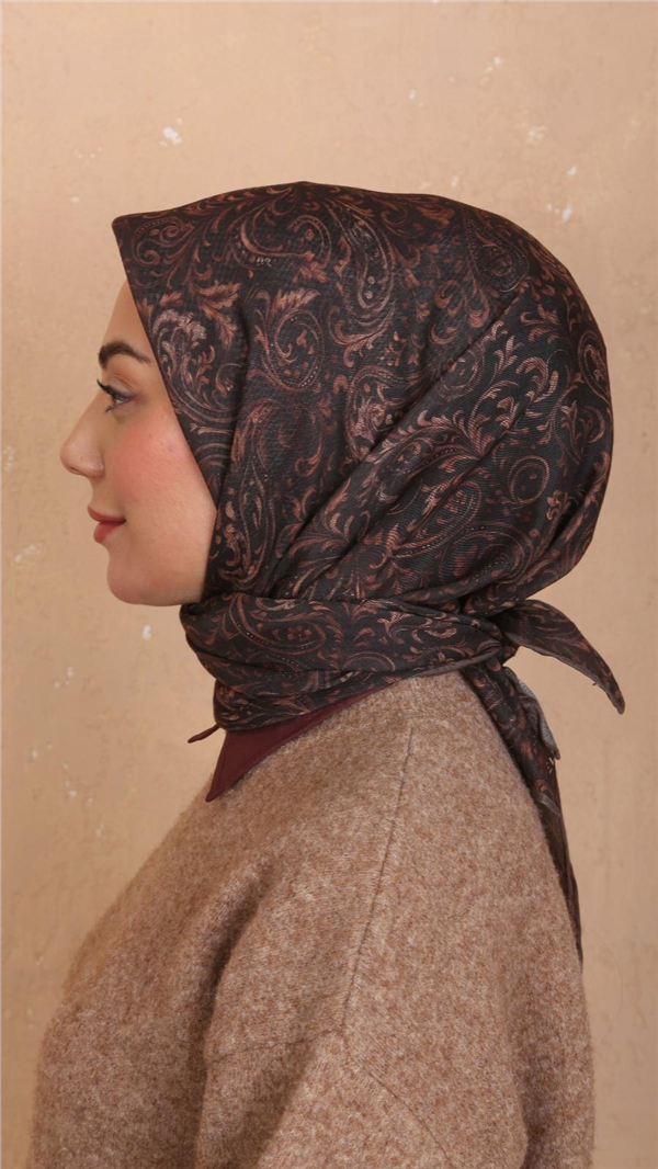 Locella Pamuklu Soft Eşarp 4536-11 Acı Kahve 