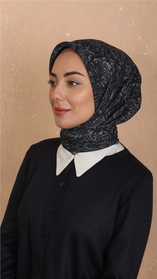 Locella Pamuklu Soft Eşarp 4536-12 Siyah 