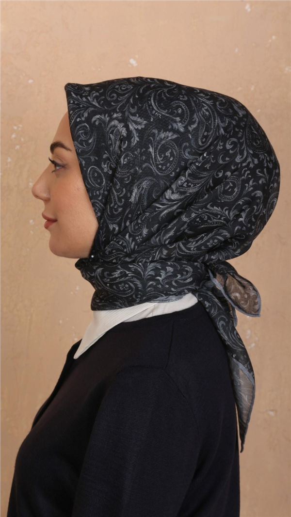 Locella Pamuklu Soft Eşarp 4536-12 Siyah 