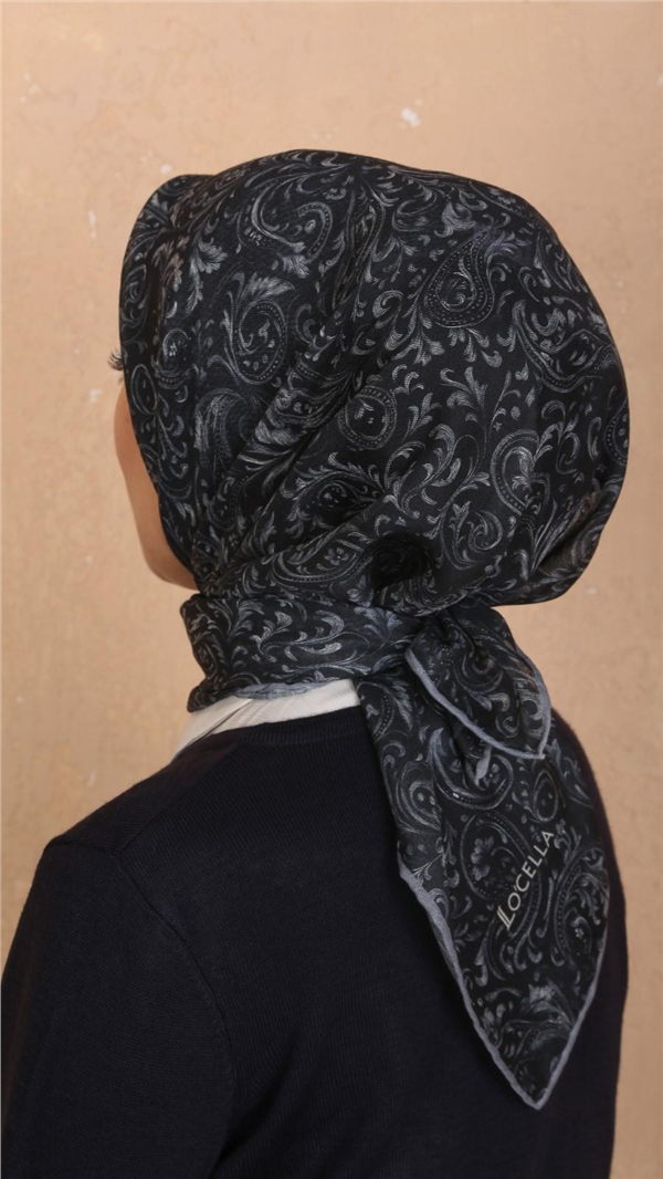 Locella Pamuklu Soft Eşarp 4536-12 Siyah 