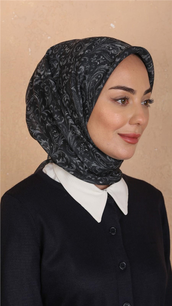 Locella Pamuklu Soft Eşarp 4536-12 Siyah 