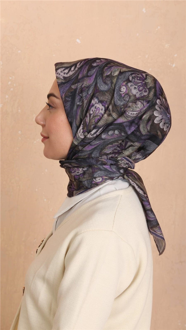 Locella Pamuklu Soft Eşarp 4537-10 Mor 