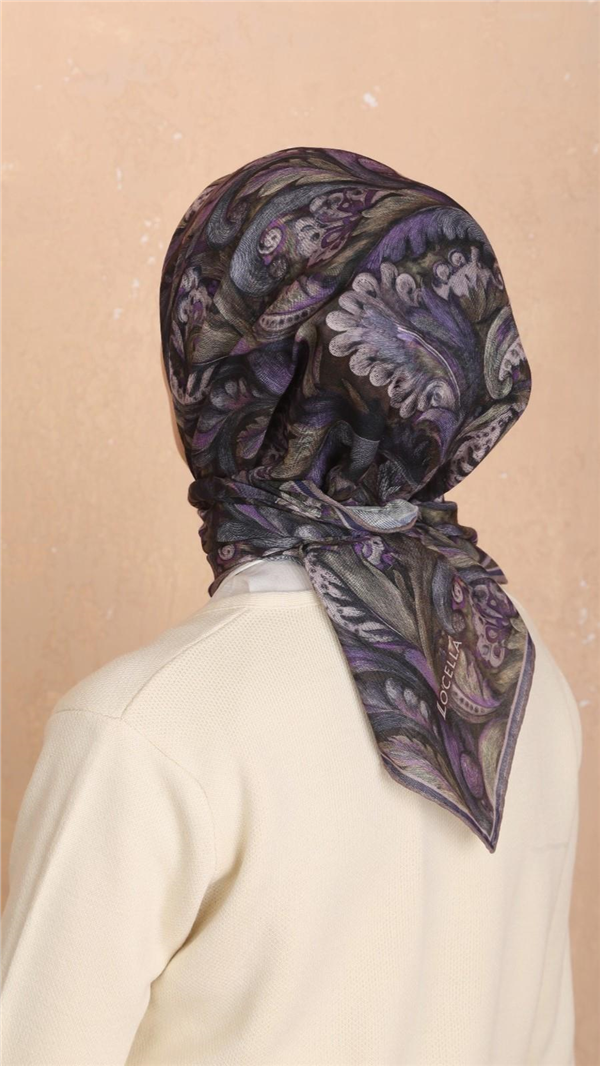 Locella Pamuklu Soft Eşarp 4537-10 Mor 