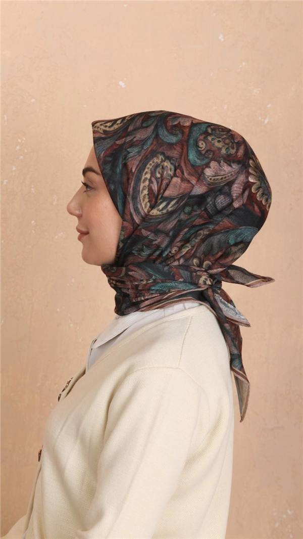 Locella Pamuklu Soft Eşarp 4537-5 Kahve 