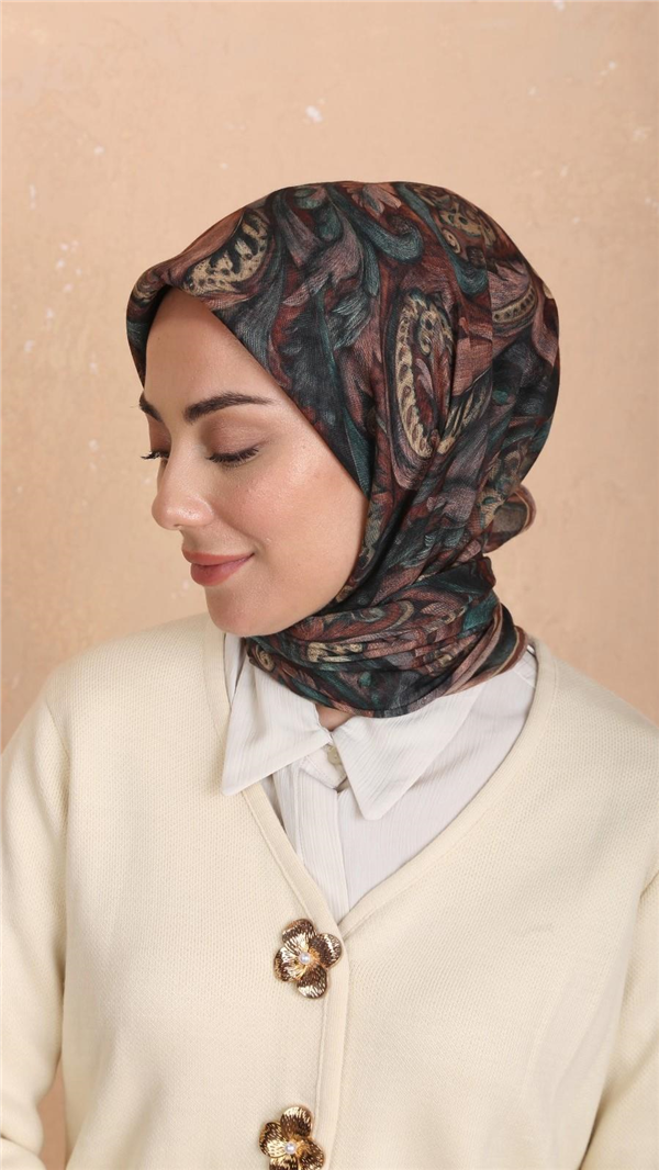 Locella Pamuklu Soft Eşarp 4537-5 Kahve 