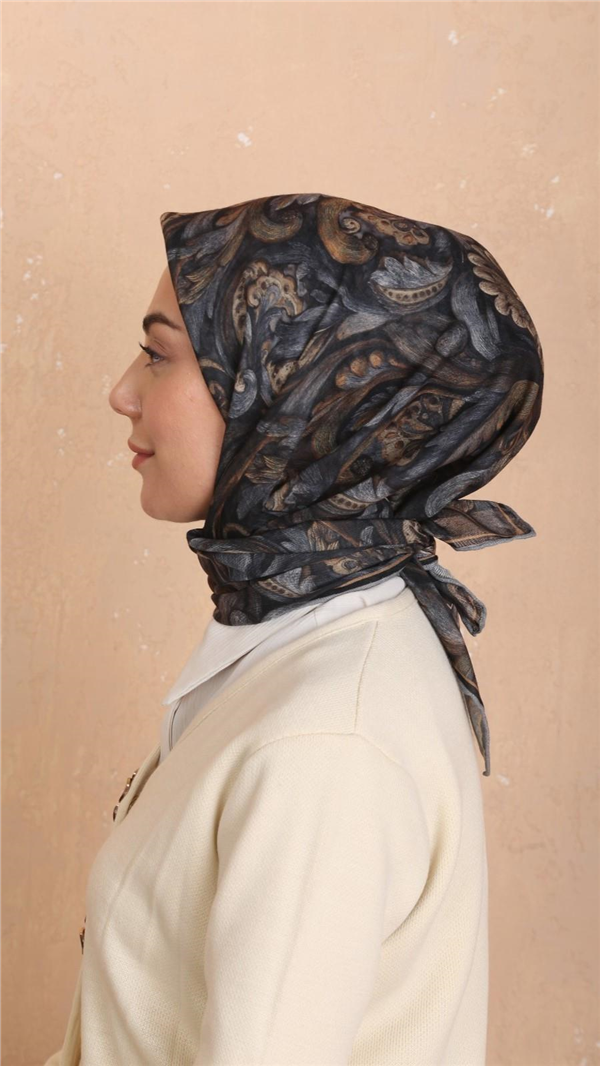 Locella Pamuklu Soft Eşarp 4537-6 Siyah 