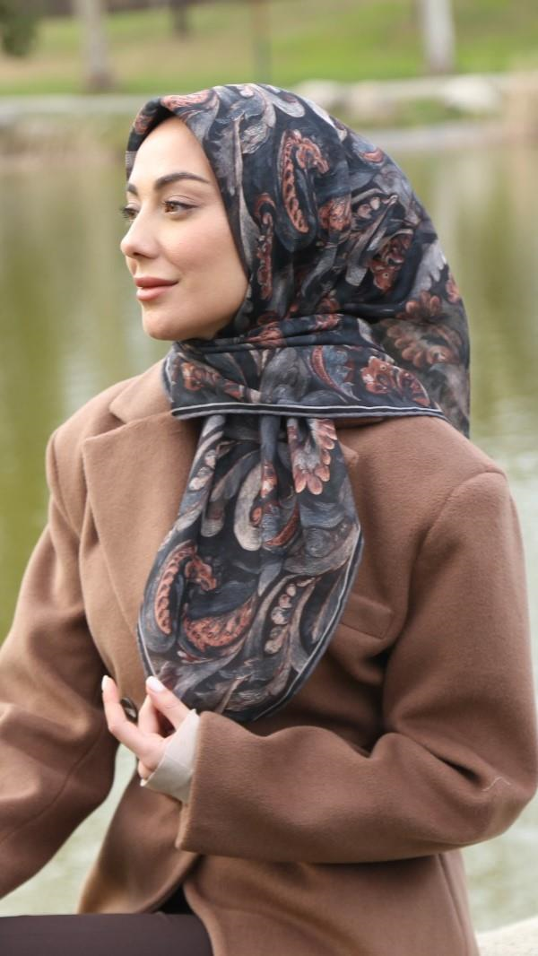 Locella Pamuklu Soft Eşarp 4537-9 Siyah 