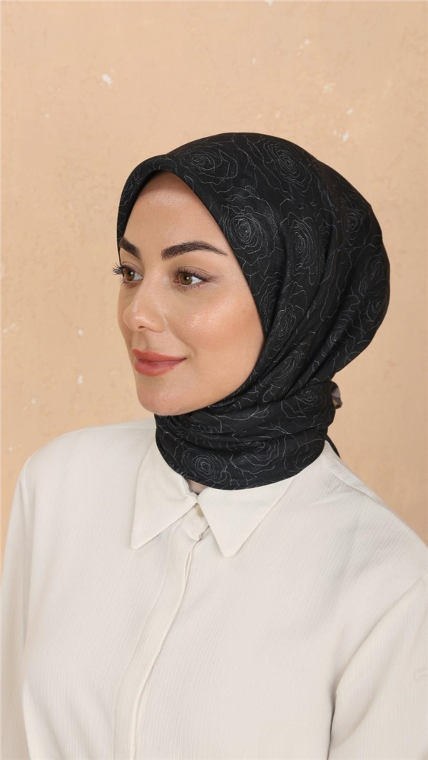 Locella Pamuklu Soft Eşarp 4542-3 Siyah 