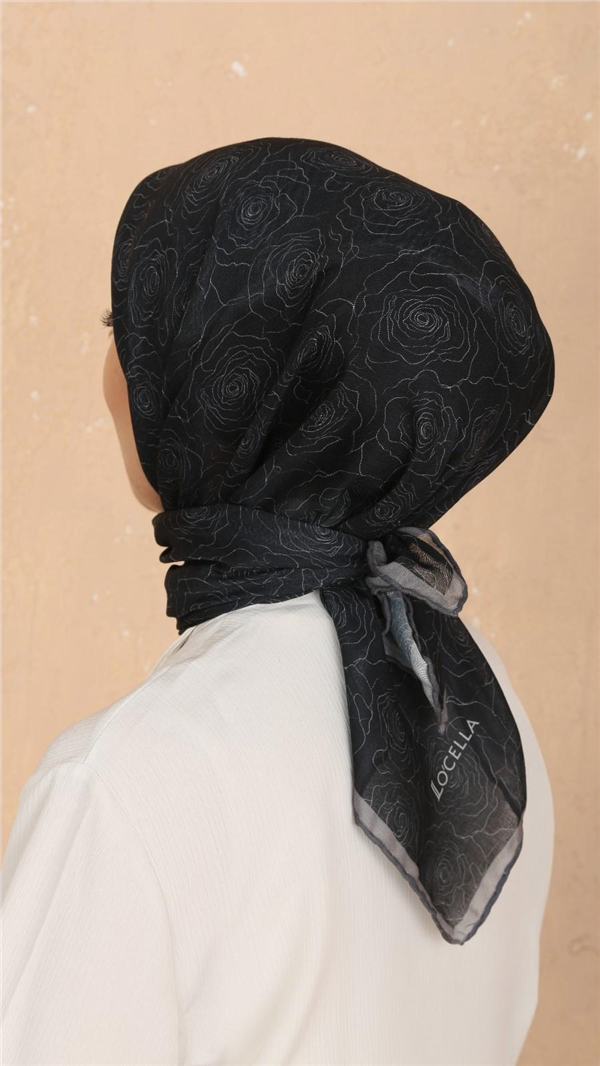 Locella Pamuklu Soft Eşarp 4542-3 Siyah 
