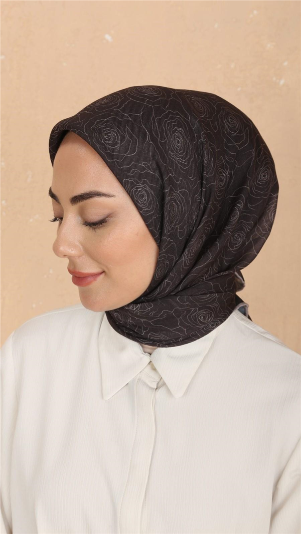 Locella Pamuklu Soft Eşarp 4542-4 Acı Kahve 