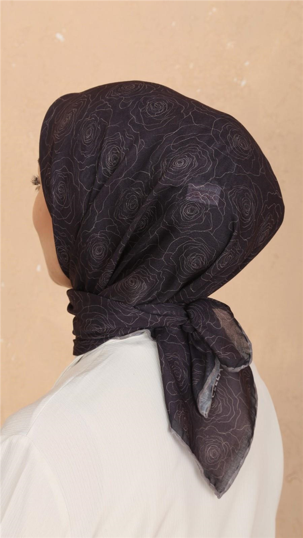 Locella Pamuklu Soft Eşarp 4542-5 Koyu Mor 