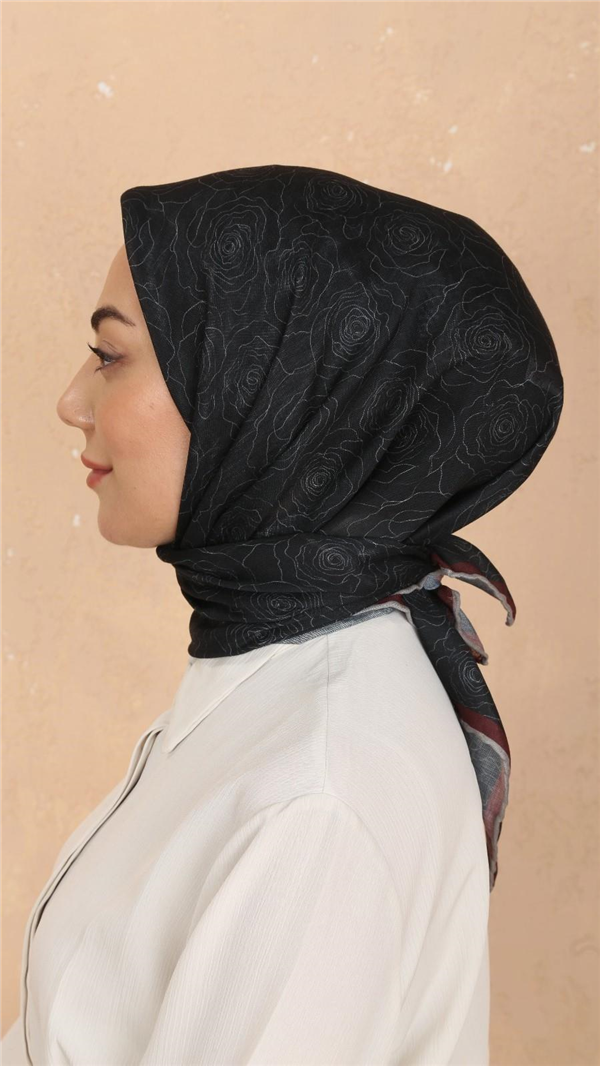 Locella Pamuklu Soft Eşarp 4542-7 Siyah 