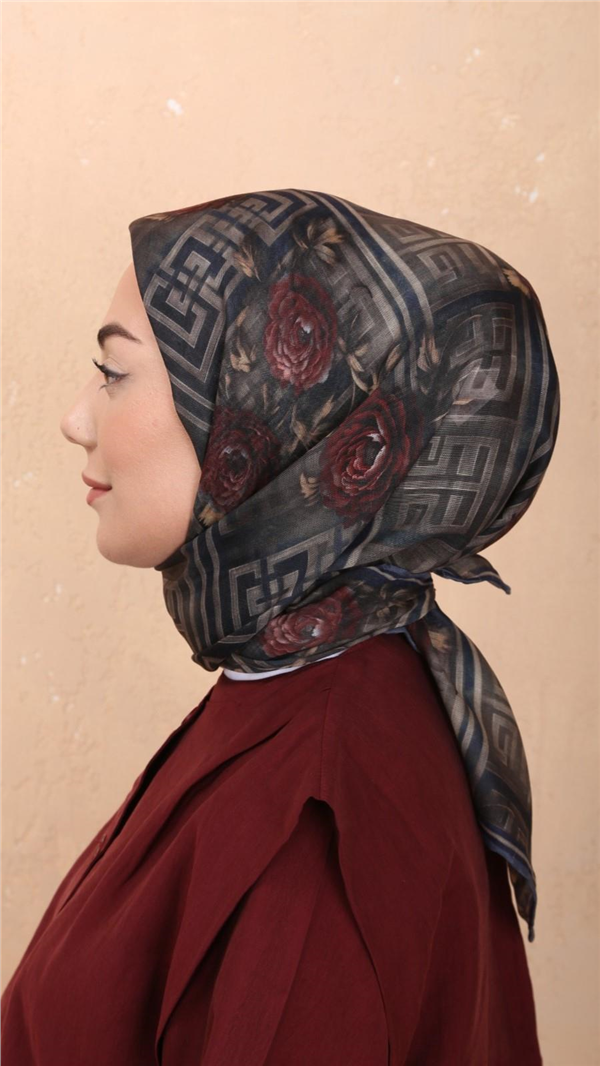 Locella Pamuklu Soft Eşarp 4544-2 Lacivert 