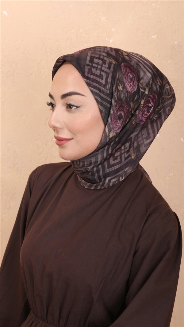 Locella Pamuklu Soft Eşarp 4544-3 Mürdüm 