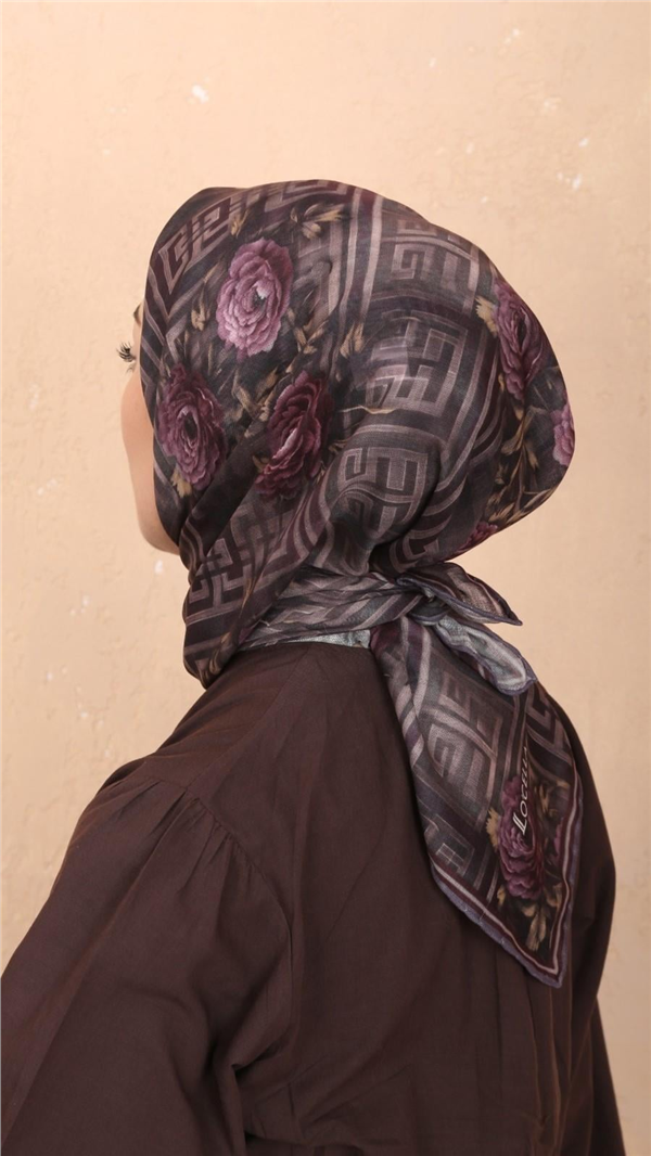 Locella Pamuklu Soft Eşarp 4544-3 Mürdüm 