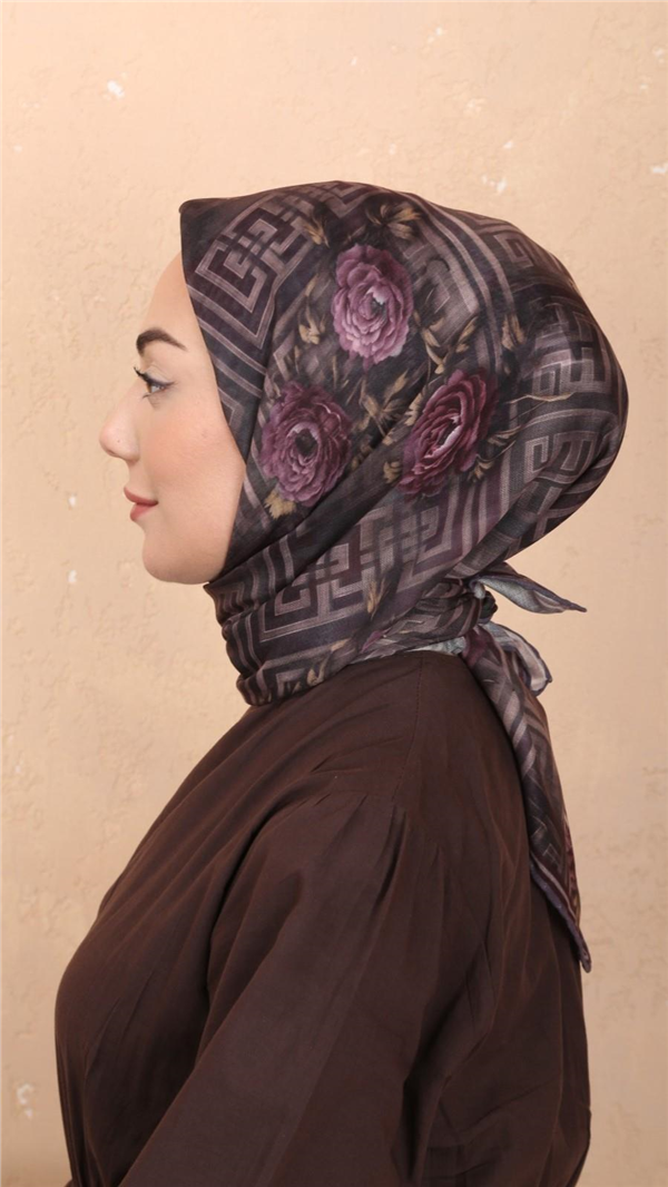 Locella Pamuklu Soft Eşarp 4544-3 Mürdüm 