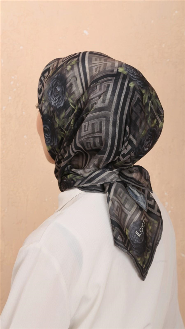 Locella Pamuklu Soft Eşarp 4544-4 Siyah 