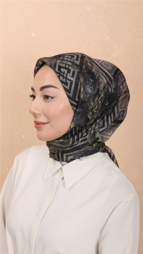Locella Pamuklu Soft Eşarp 4544-4 Siyah 