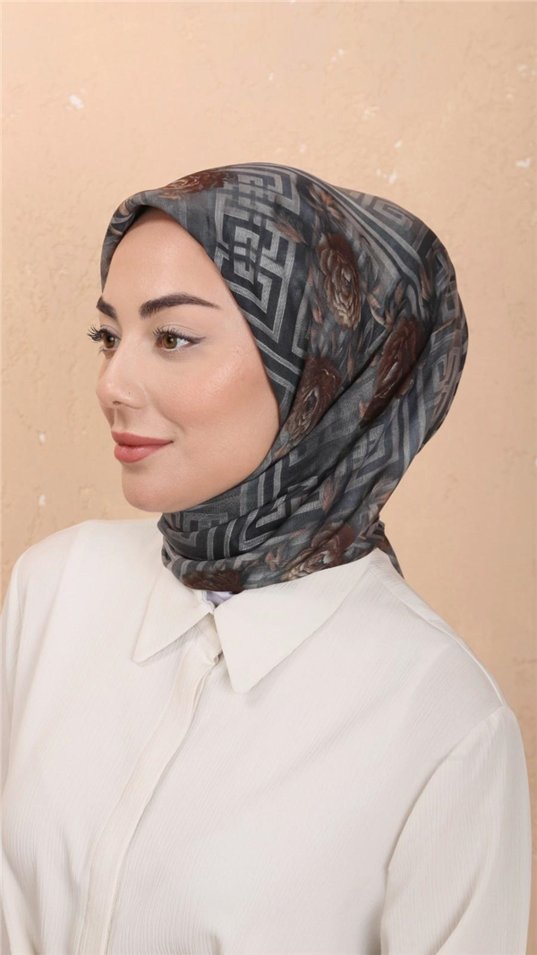 Locella Pamuklu Soft Eşarp 4544-5 Gri 