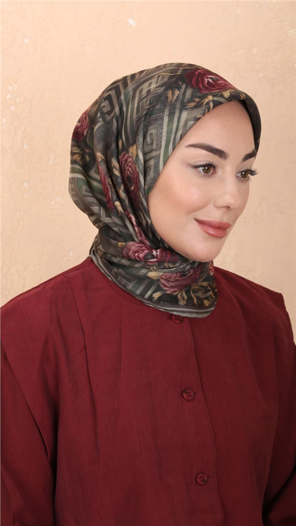 Locella Pamuklu Soft Eşarp 4544-7 Yeşil 