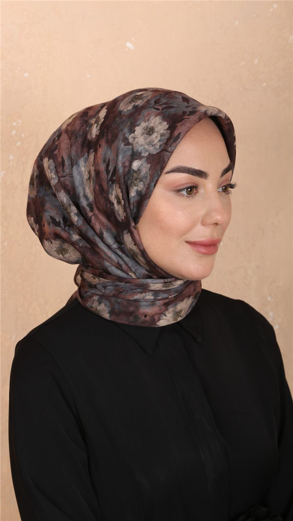 Locella Pamuklu Soft Eşarp 4545-5 Kahve