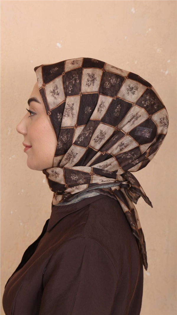 Locella Pamuklu Soft Eşarp 4546-1 Kahve 