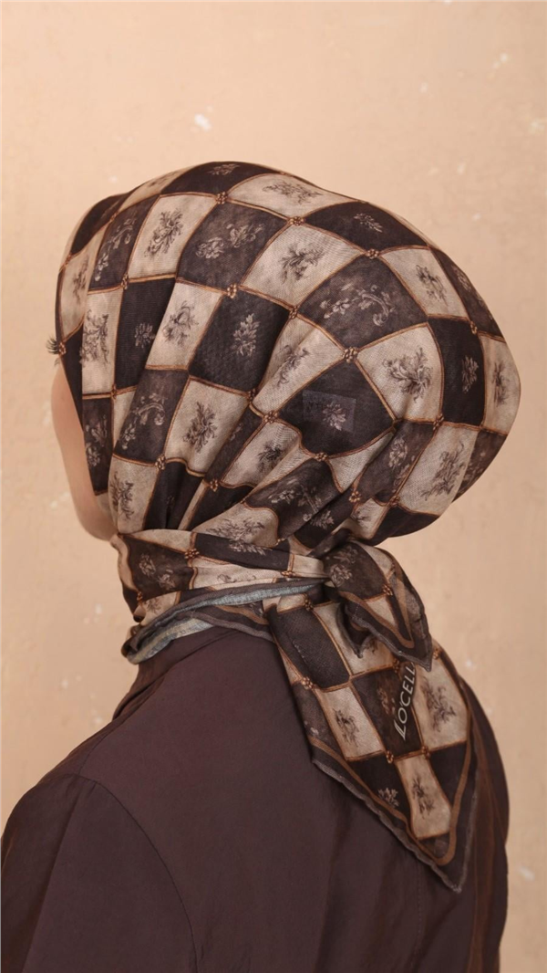 Locella Pamuklu Soft Eşarp 4546-1 Kahve 