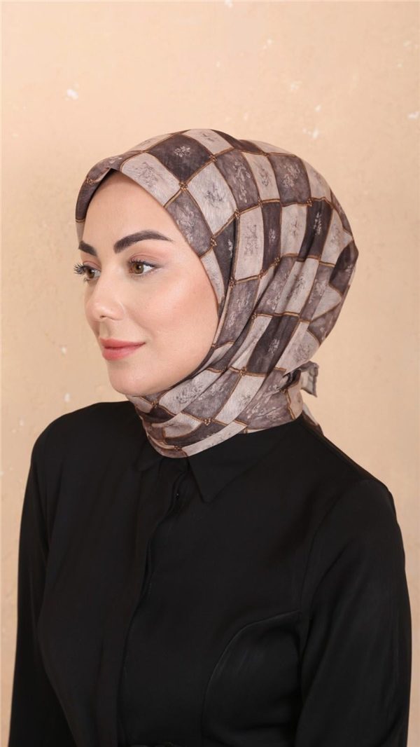 Locella Pamuklu Soft Eşarp 4546-10 Sütlü Kahve 