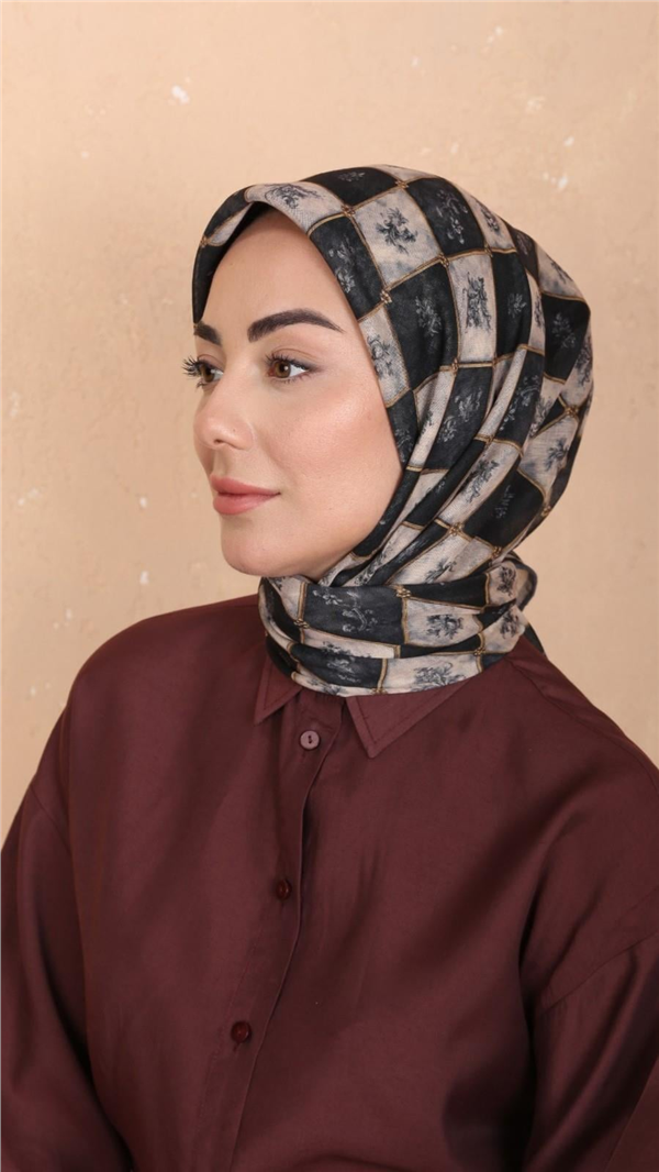 Locella Pamuklu Soft Eşarp 4546-2 Siyah 