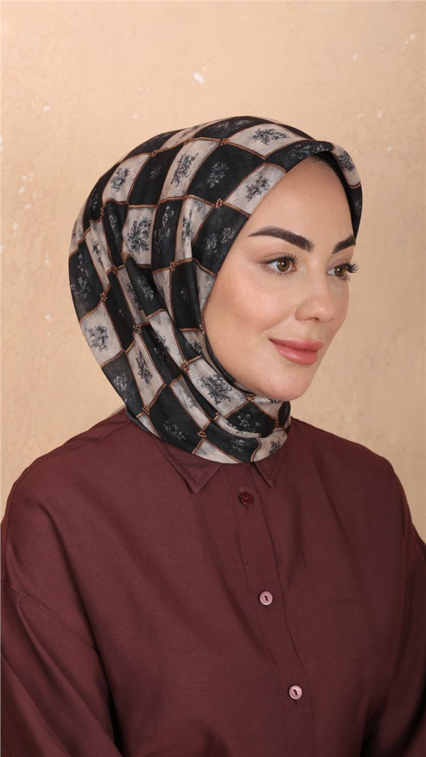 Locella Pamuklu Soft Eşarp 4546-6 Siyah 