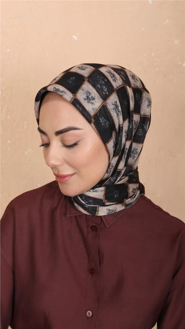 Locella Pamuklu Soft Eşarp 4546-6 Siyah 