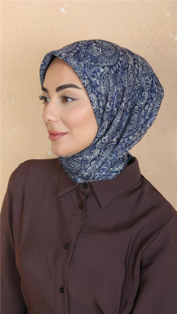 Locella Pamuklu Soft Eşarp 4547-1 Lacivert 