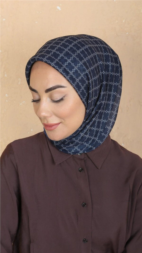 Locella Pamuklu Soft Eşarp 4547-3 Lacivert 