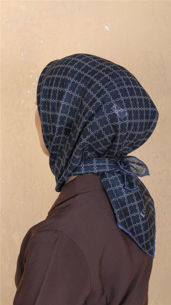 Locella Pamuklu Soft Eşarp 4547-3 Lacivert 