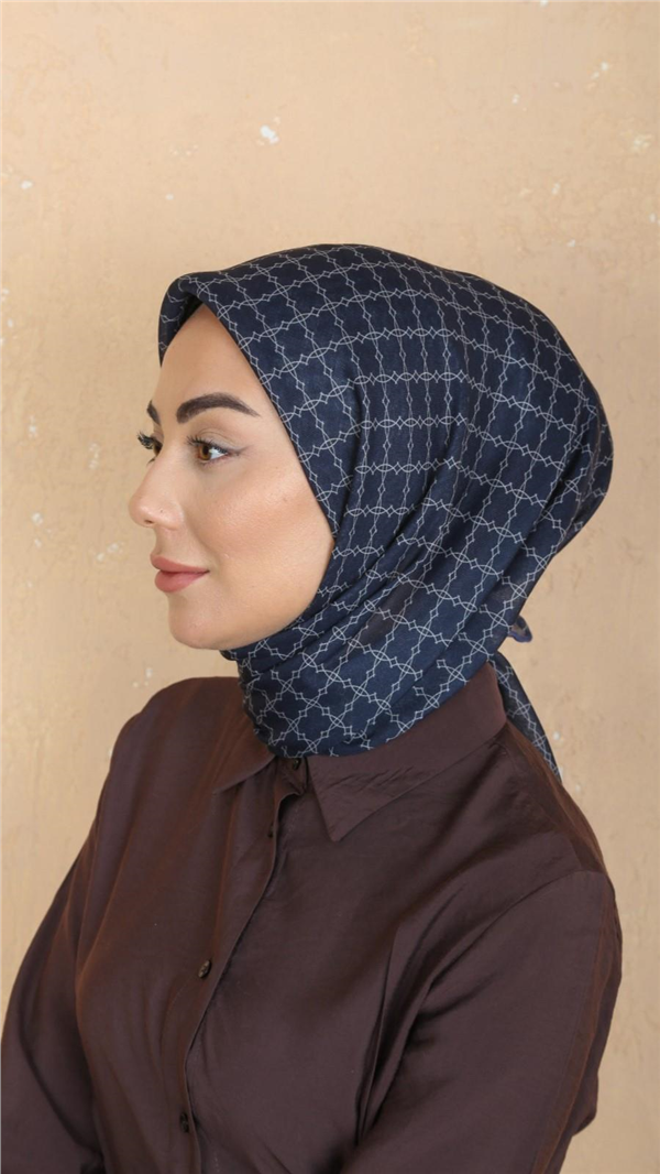 Locella Pamuklu Soft Eşarp 4547-3 Lacivert 