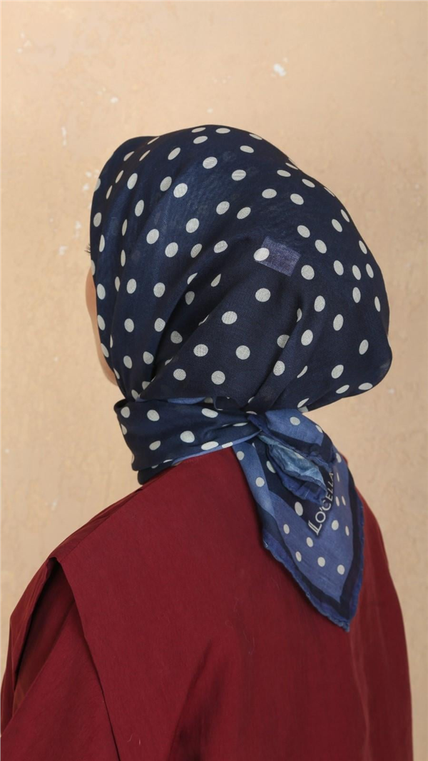 Locella Pamuklu Soft Eşarp 4547-4 Lacivert 