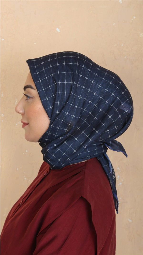 Locella Pamuklu Soft Eşarp 4547-6 Lacivert 