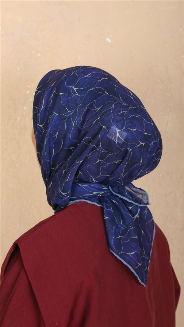 Locella Pamuklu Soft Eşarp 4547-7 Lacivert 