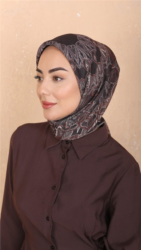 Locella Pamuklu Soft Eşarp 4548-1 Kahve 