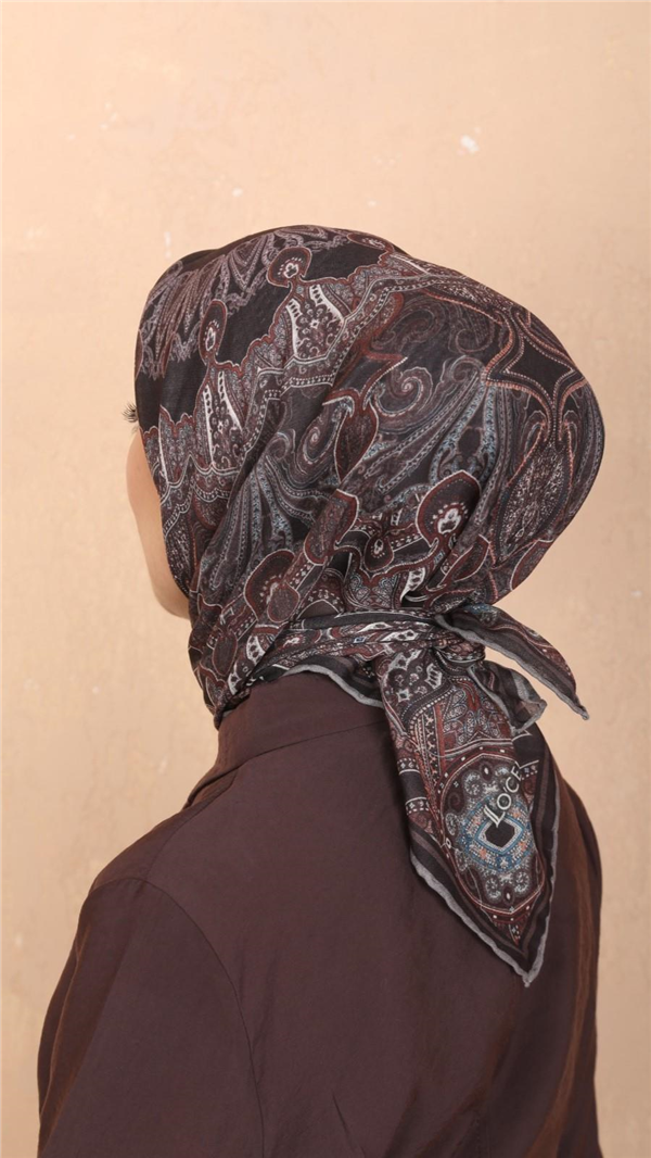 Locella Pamuklu Soft Eşarp 4548-1 Kahve 