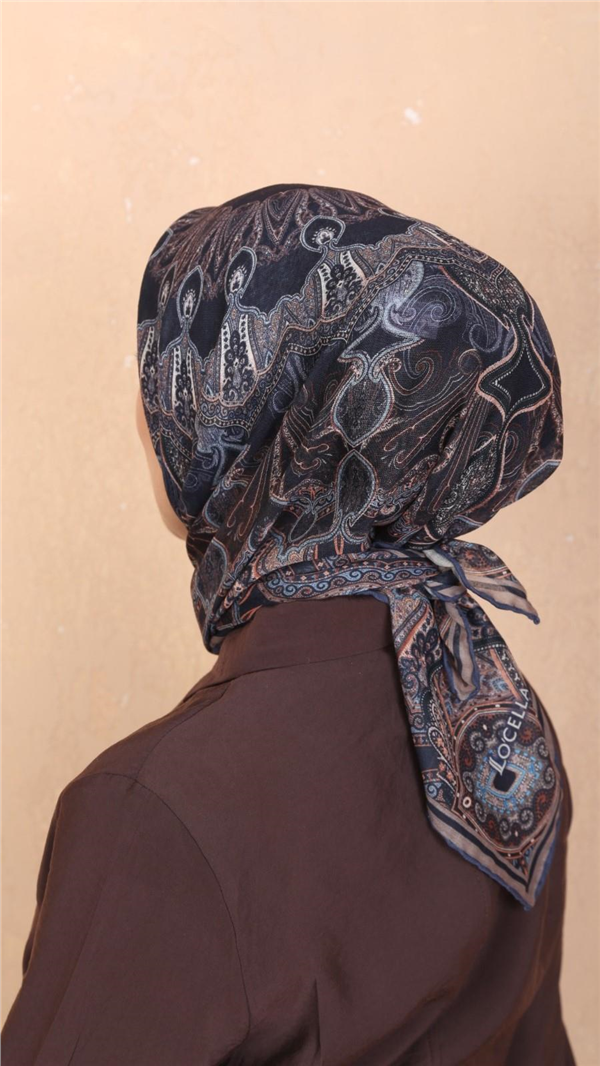 Locella Pamuklu Soft Eşarp 4548-4 Lacivert 