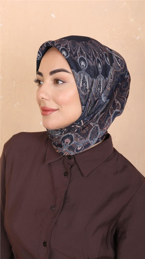 Locella Pamuklu Soft Eşarp 4548-4 Lacivert 