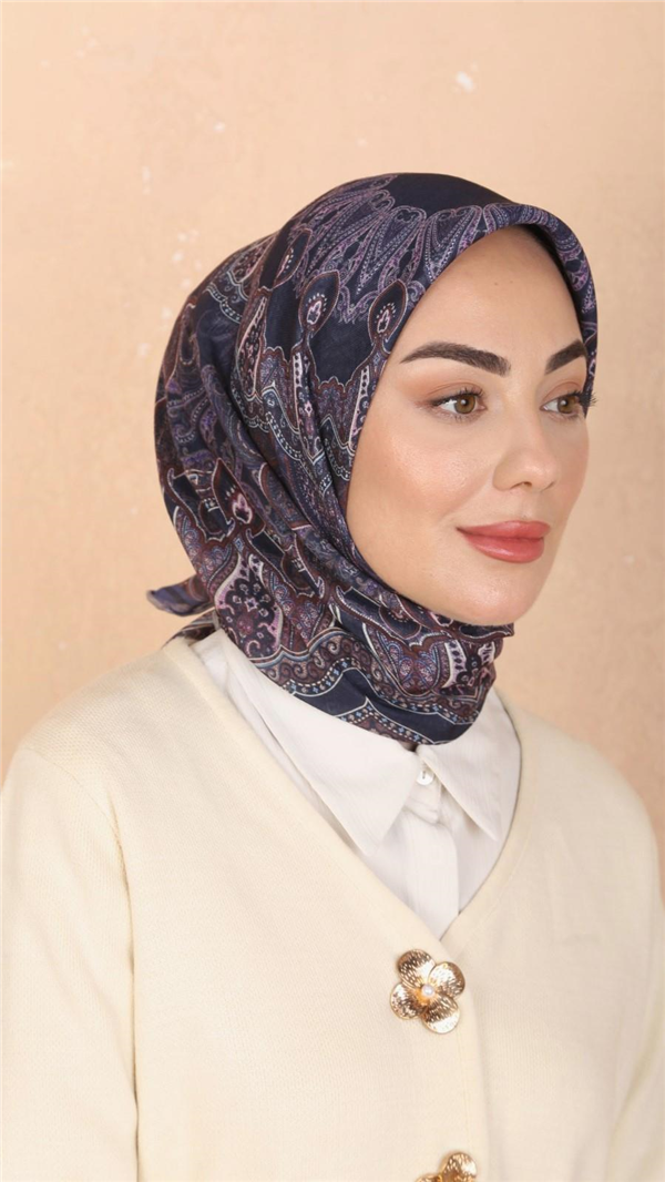 Locella Pamuklu Soft Eşarp 4548-9 Morcivert 