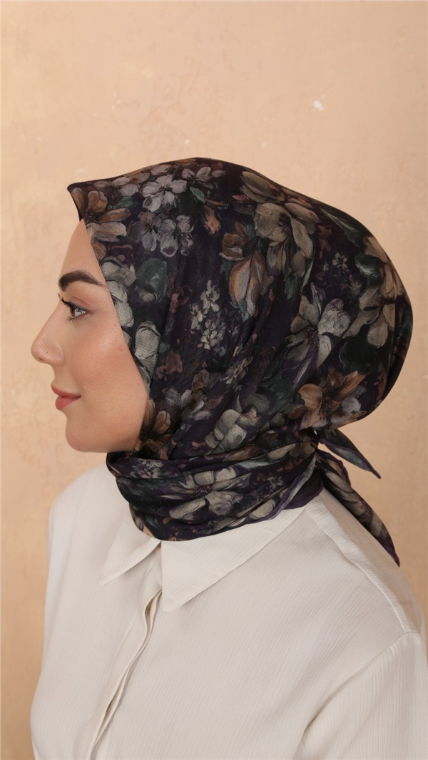 Locella Pamuklu Soft Eşarp 4549-1 Mor 