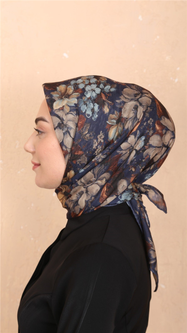Locella Pamuklu Soft Eşarp 4549-12 Lacivert 