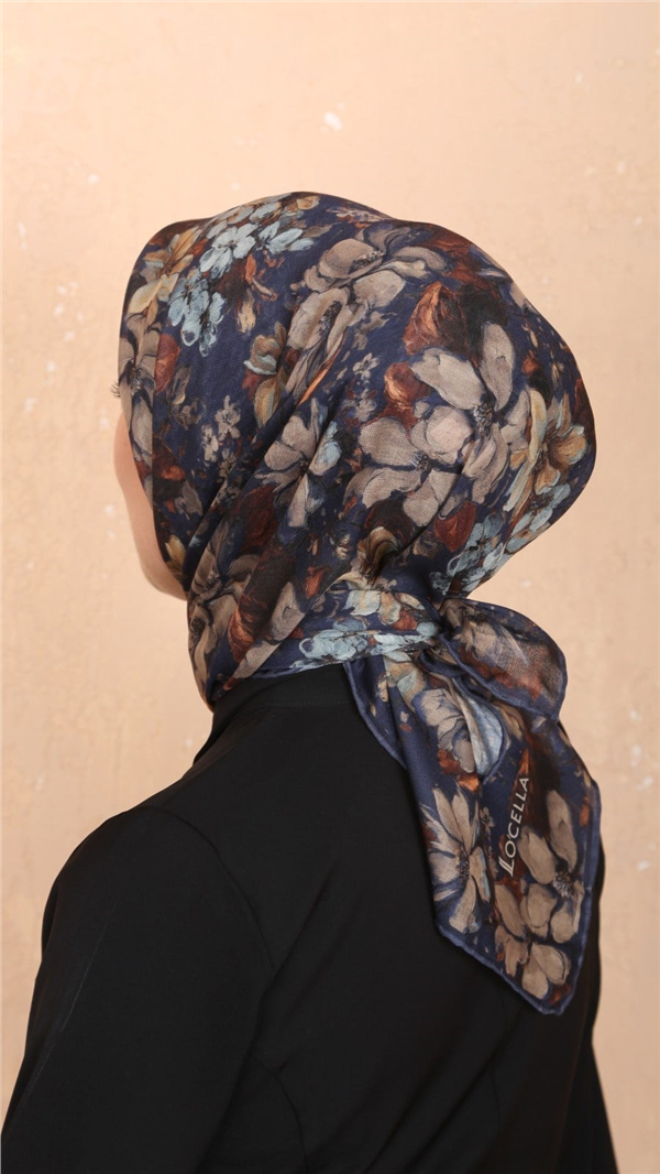 Locella Pamuklu Soft Eşarp 4549-12 Lacivert 