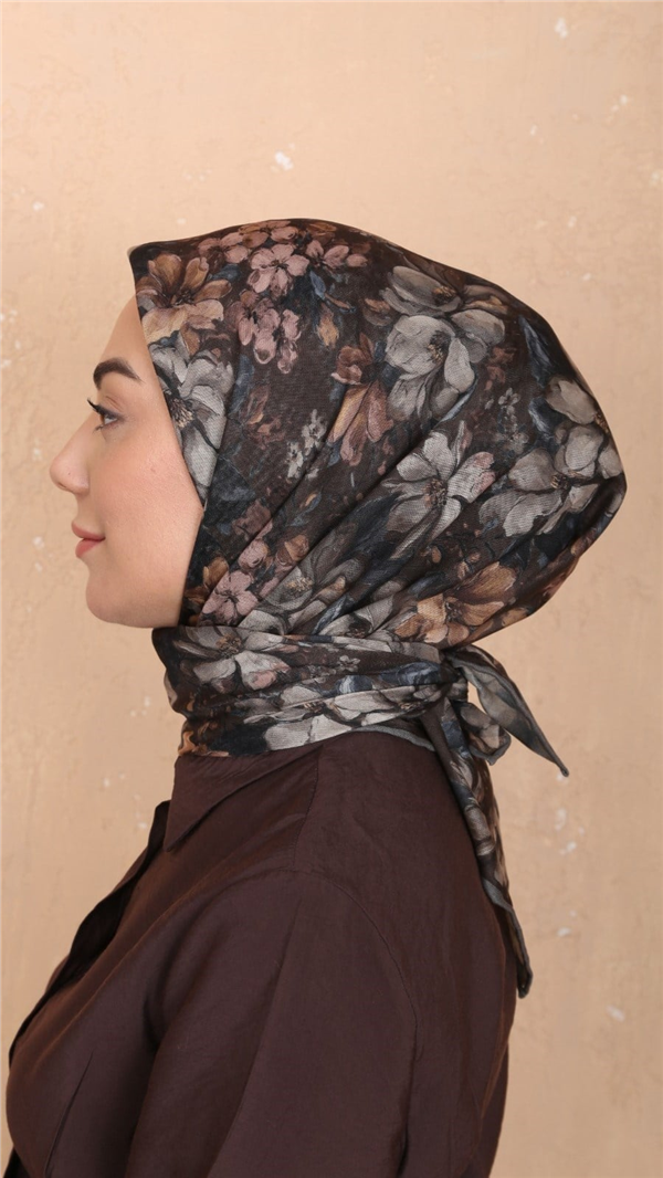 Locella Pamuklu Soft Eşarp 4549-2 Kahve 
