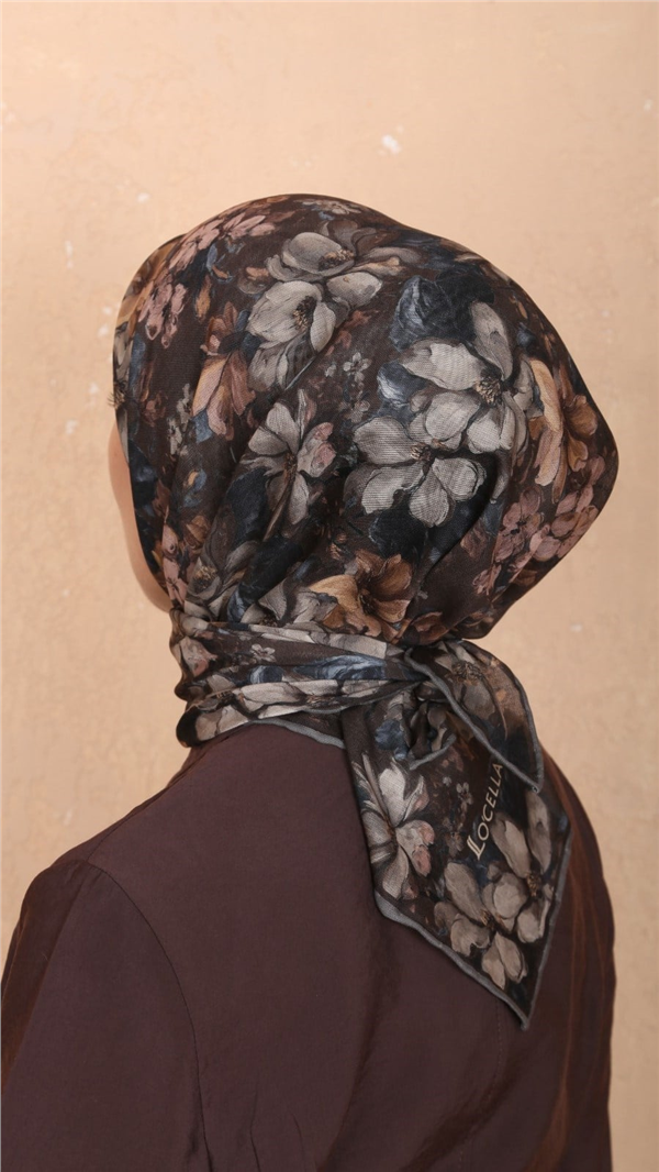 Locella Pamuklu Soft Eşarp 4549-2 Kahve 