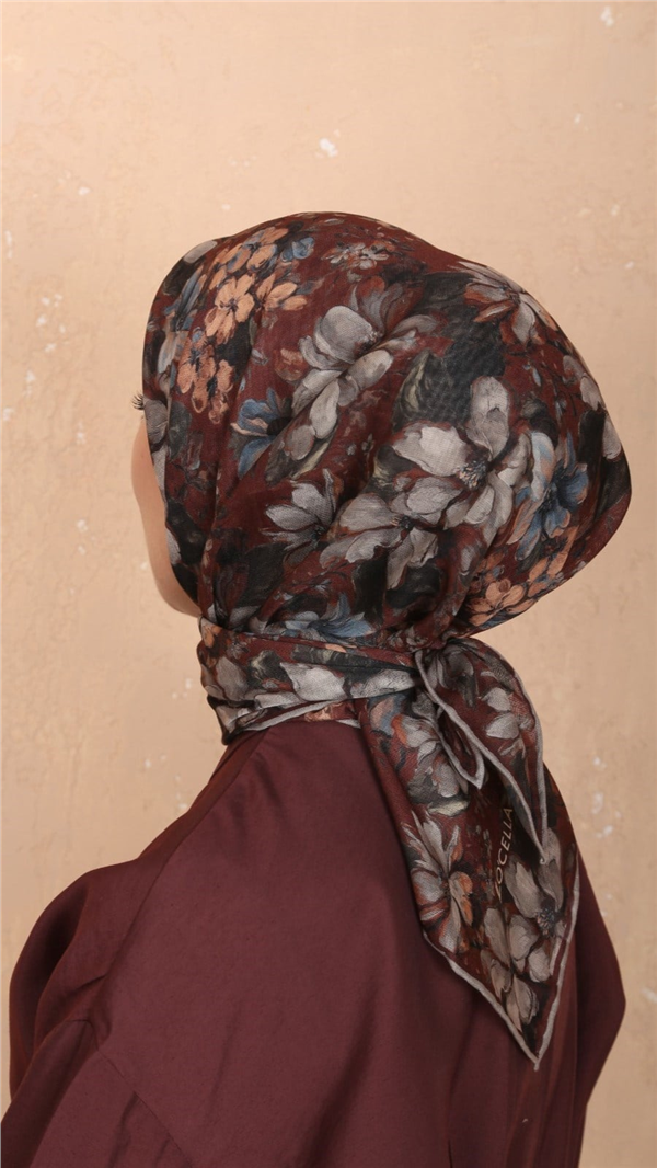 Locella Pamuklu Soft Eşarp 4549-9 Taba 